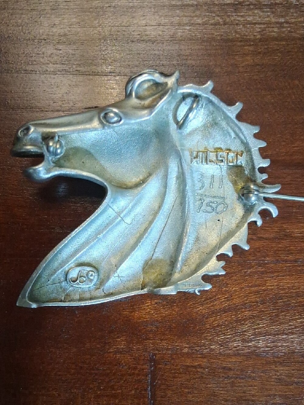 Sterling Silver Horse Head 3D Brooch Pendant Wilson Numbered Limited Vintage - Picture 3 of 9